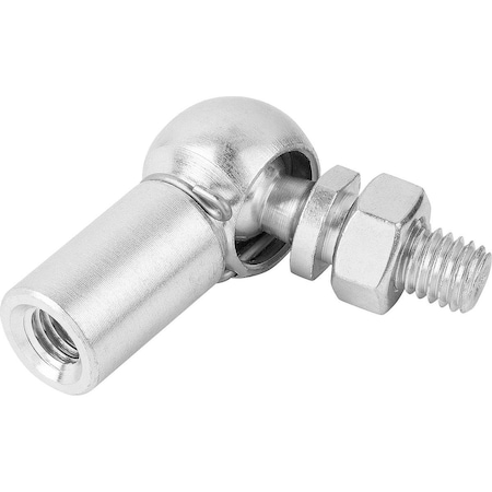 Angle Joint DIN71802 Right-Hand Thread, M16, Form:Cs With Retaining Clip, Steel Galvanized